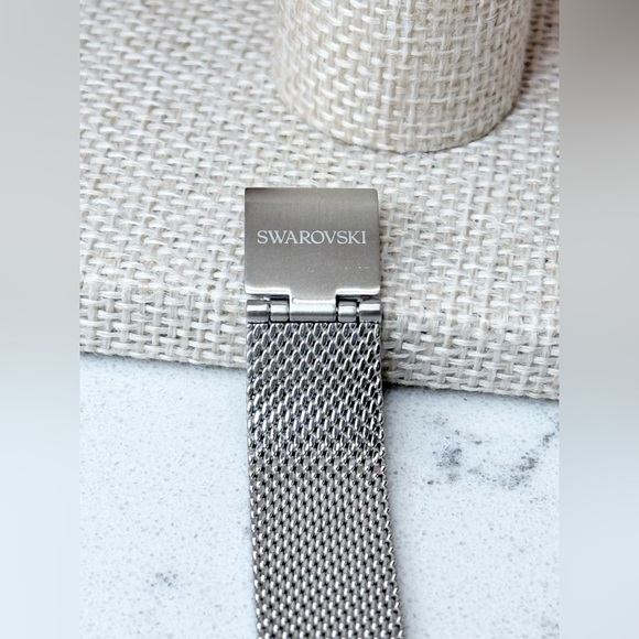 SWAROVSKI Octea Nova Quartz Silver Dial Stainless Steel Mesh Band Watch - Picture 7 of 10